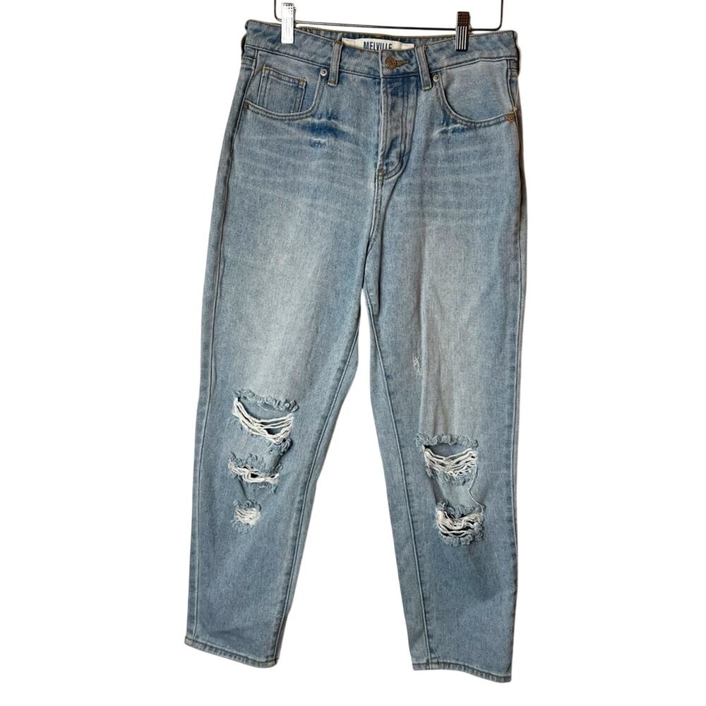 SZ 28 Brandy MelvilleDistressed Light Wash High Rise Blue Jeans